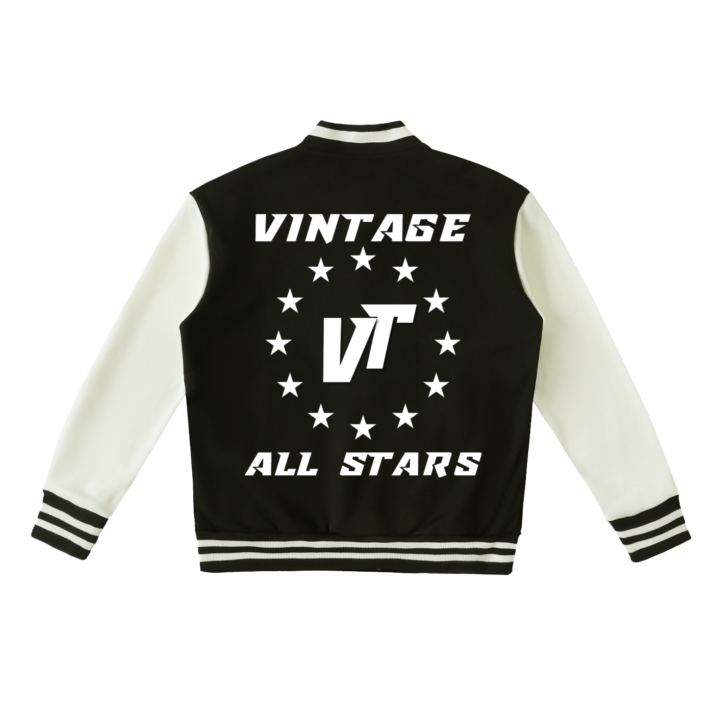 Two-Tone Fleeced Varsity Jacket