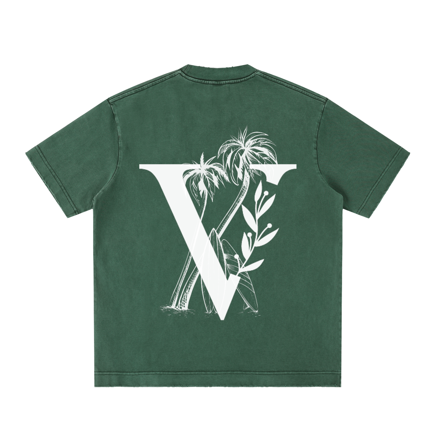 Heavyweight Vintage Washed Frayed T-Shirt