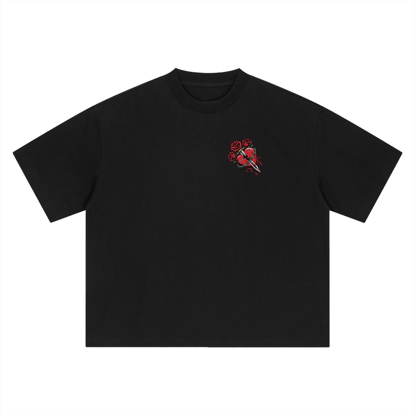 Vintage' Pierced Heart Boxy Oversized T-Shirt