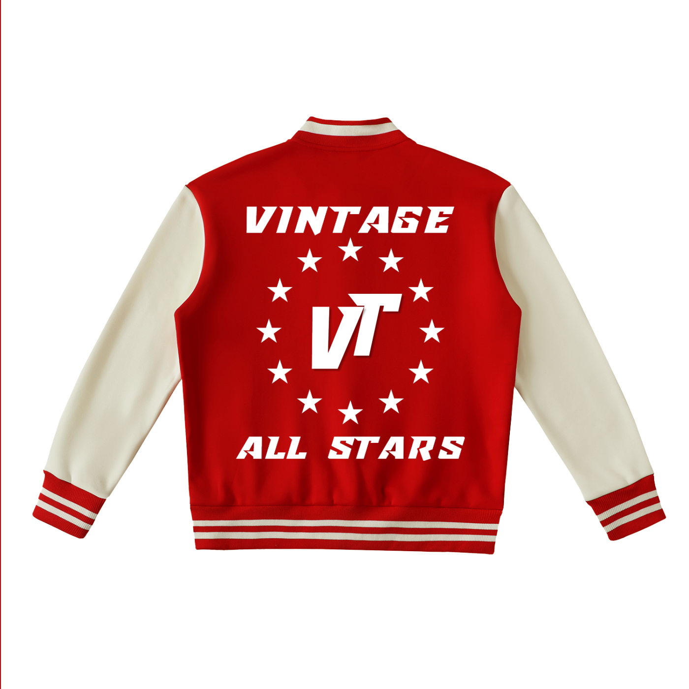 Two-Tone Fleeced Varsity Jacket